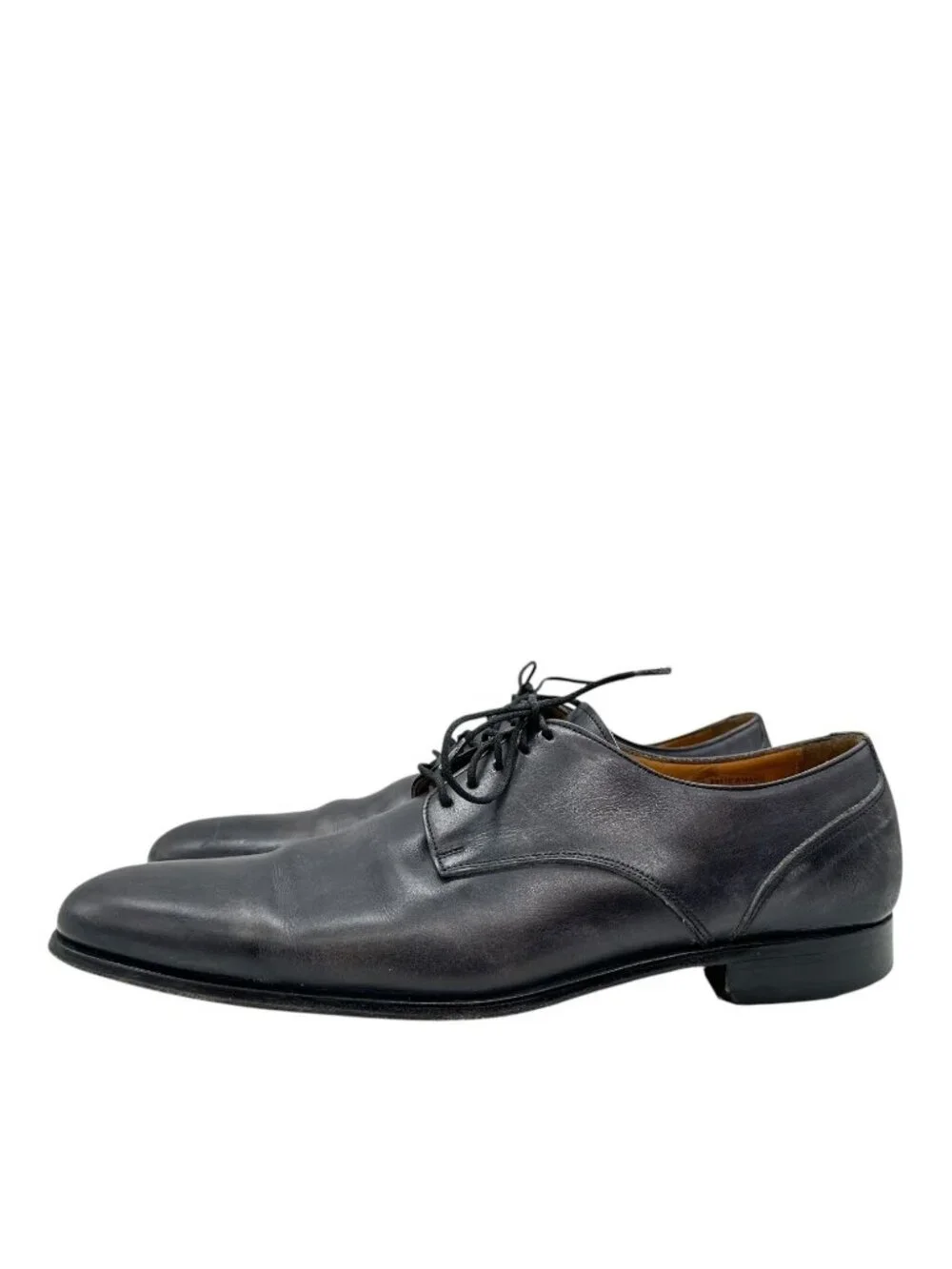 $450 Jose Real Italian Black Leather Dress Shoes EU 46 US 13 Made In Italy Derby